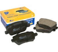 Колодки дисковые задние (с антишумовой накладкой) Ford Galaxy (06-), Focus II (04-), Mondeo (07-) / Volvo S80 (08-), XC70 (07-) KRAFT KT 091407