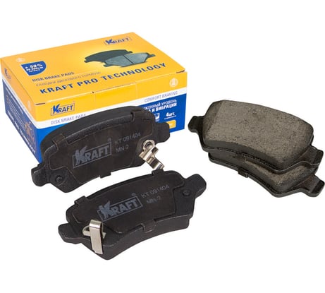 Колодки дисковые задние (с антишумовой накладкой) Opel Astra G (98-09), Astra H (04-), Meriva (04-), Zafira (99-) KRAFT KT 091404