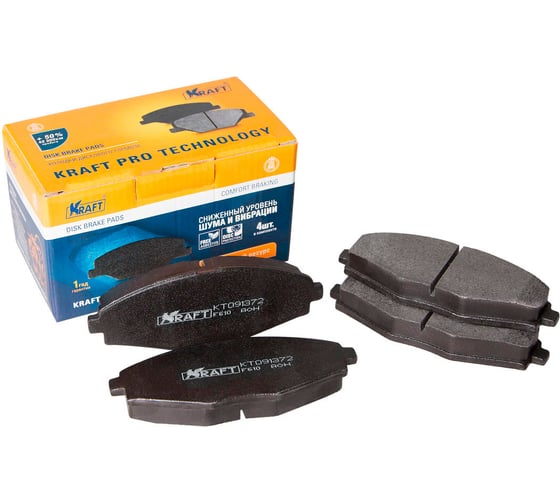 Колодки дисковые передние Chevrolet Lanos / Chery QQ 0.8-1.0 (04-) KRAFT KT 091372 1