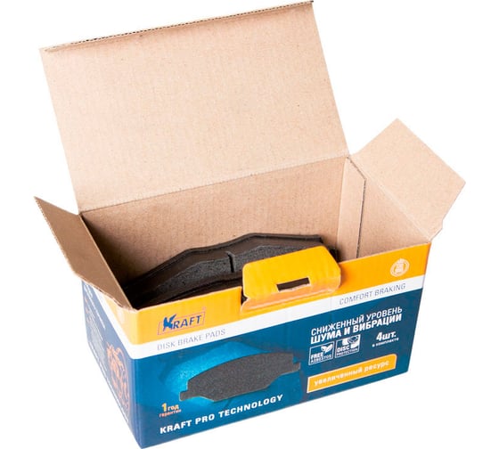 Колодки дисковые передние Chevrolet Lanos / Chery QQ 0.8-1.0 (04-) KRAFT KT 091372