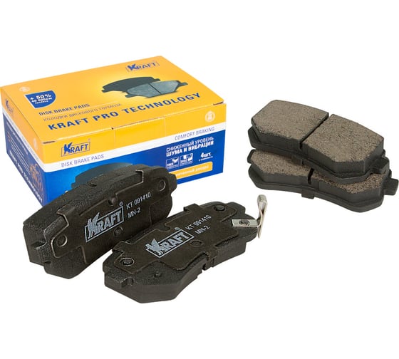 Колодки дисковые задние (с антишумовой накладкой) Kia Cee'd (06-12), Rio (05-), Sportage (04-) / Hyundai Accent III (05-), i30 (07-11) KRAFT KT 091410 1