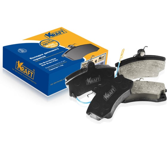 Колодки дисковые передние (с эл. датчиком) ВАЗ 2110, 1118 Калина KRAFT KT 091355 1