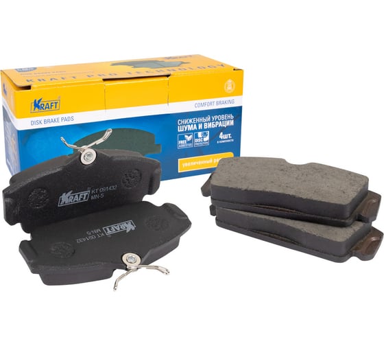 Колодки дисковые передние Nissan Almera (02-06), Primera (98-01) 1.6-2.0 KRAFT KT 091432 1