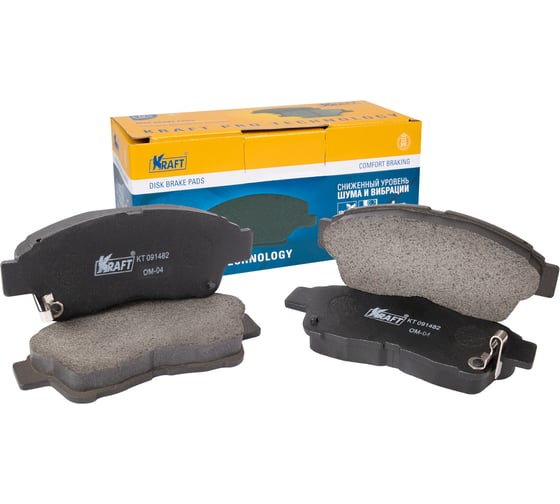 Колодки дисковые передние Toyota Camry (96-01) / Corolla (92-97) KRAFT KT 091482 1