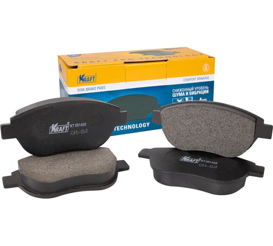 Колодки дисковые передние Citroen C4  (04-11) / Peugeot 307 (00-08) KRAFT KT 091468