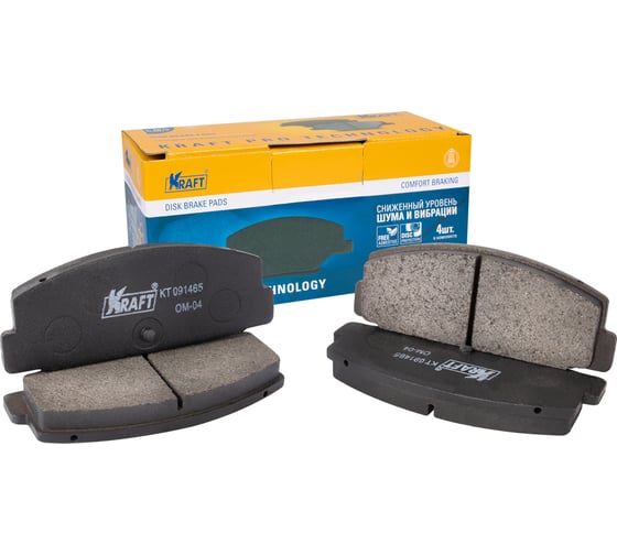 Колодки дисковые задние Mazda 6 (02-12), 323 (98-04), 626 (97-02) KRAFT KT 091465