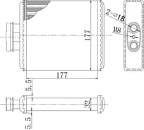 Радиатор отопителя для а/м VW Polo All 02-/Skoda Rapid (12-), Fabia (07-) 6Q0819031 TM WONDERFUL 906164
