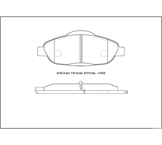 Колодки тормозные дисковые AV039 (противоскрипная пластина в комплекте) Avantech 1740168