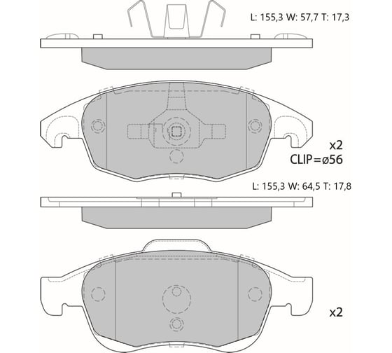 Колодки тормозные дисковые AV037 (противоскрипная пластина в комплекте) Avantech 1740167