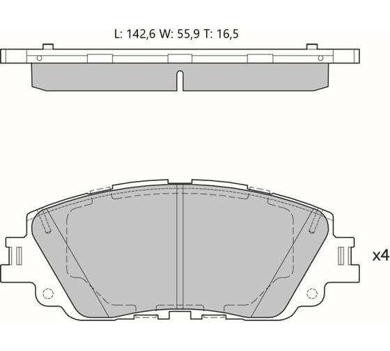 Колодки тормозные дисковые AV1204 (противоскрипная пластина в комплекте) Avantech 1736081