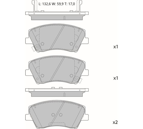 Колодки тормозные дисковые AV005 (противоскрипная пластина в комплекте) Avantech 1740159