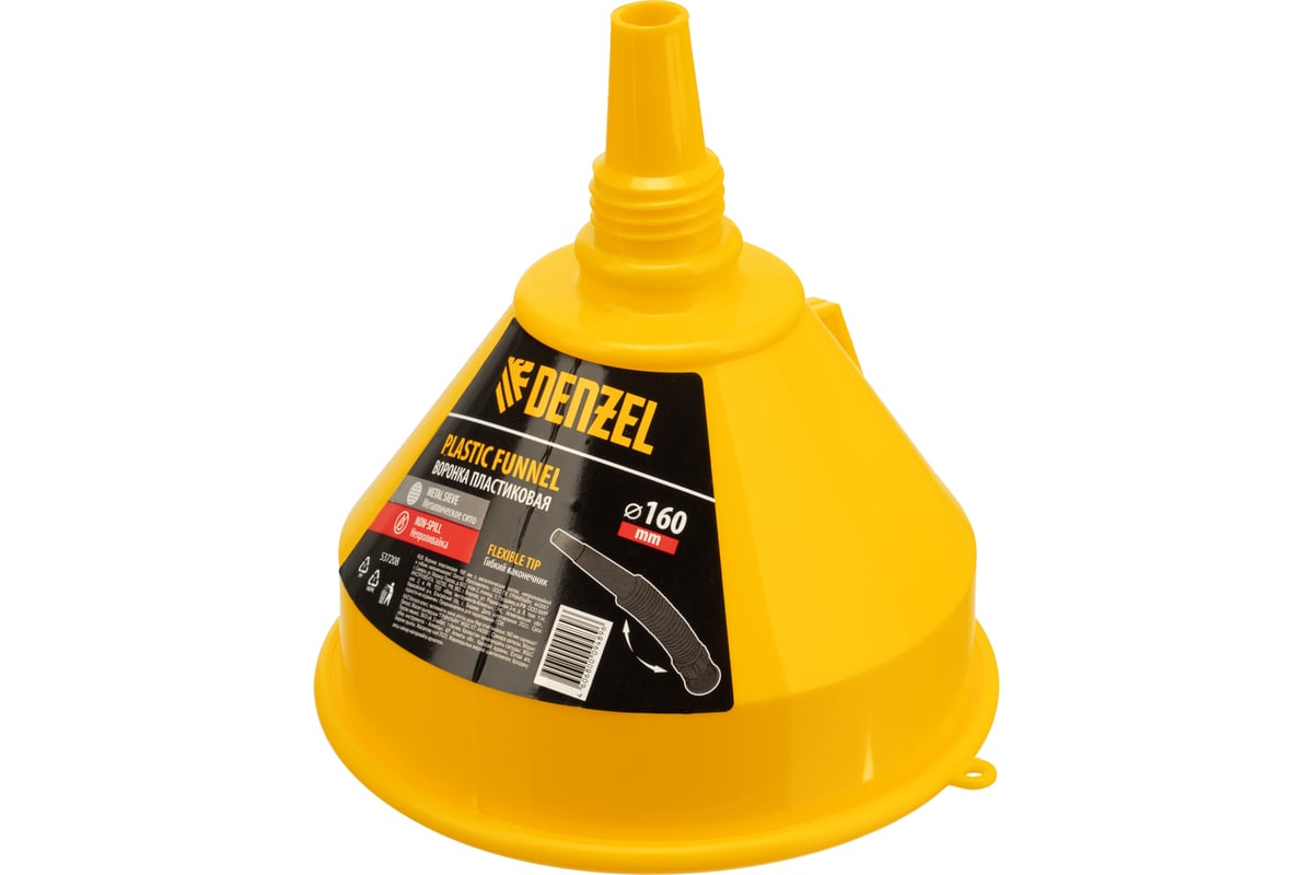 Воронка пластиковая 160 мм с металлическим ситом, непроливайкой и ...