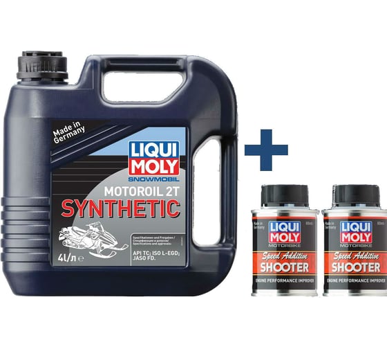 Синтетическое моторное масло для снегохода LIQUI MOLY Snowmobil Motoroil 2T Synthetic TC 4л+ 20589*2М 2246A 1
