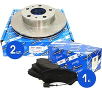 Диски тормозные 2 шт с колодками передние к-т для а/м Citroen Jumper/Fiat Ducato/Peugeot Boxer Riginal RGDF2722KIT