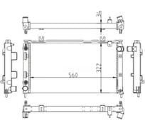 Радиатор охлаждения для а/м ВАЗ 2190 Гранта (15-) AT AC+ (тип KDAC) 21901130000814 ТМ WONDERFUL 906214
