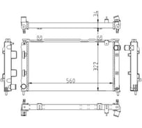 Радиатор охлаждения для а/м ВАЗ 2190 Гранта (15-) MT/AT AC+/- (тип KDAC) 21903-1300008-14 WONDERFUL 906215