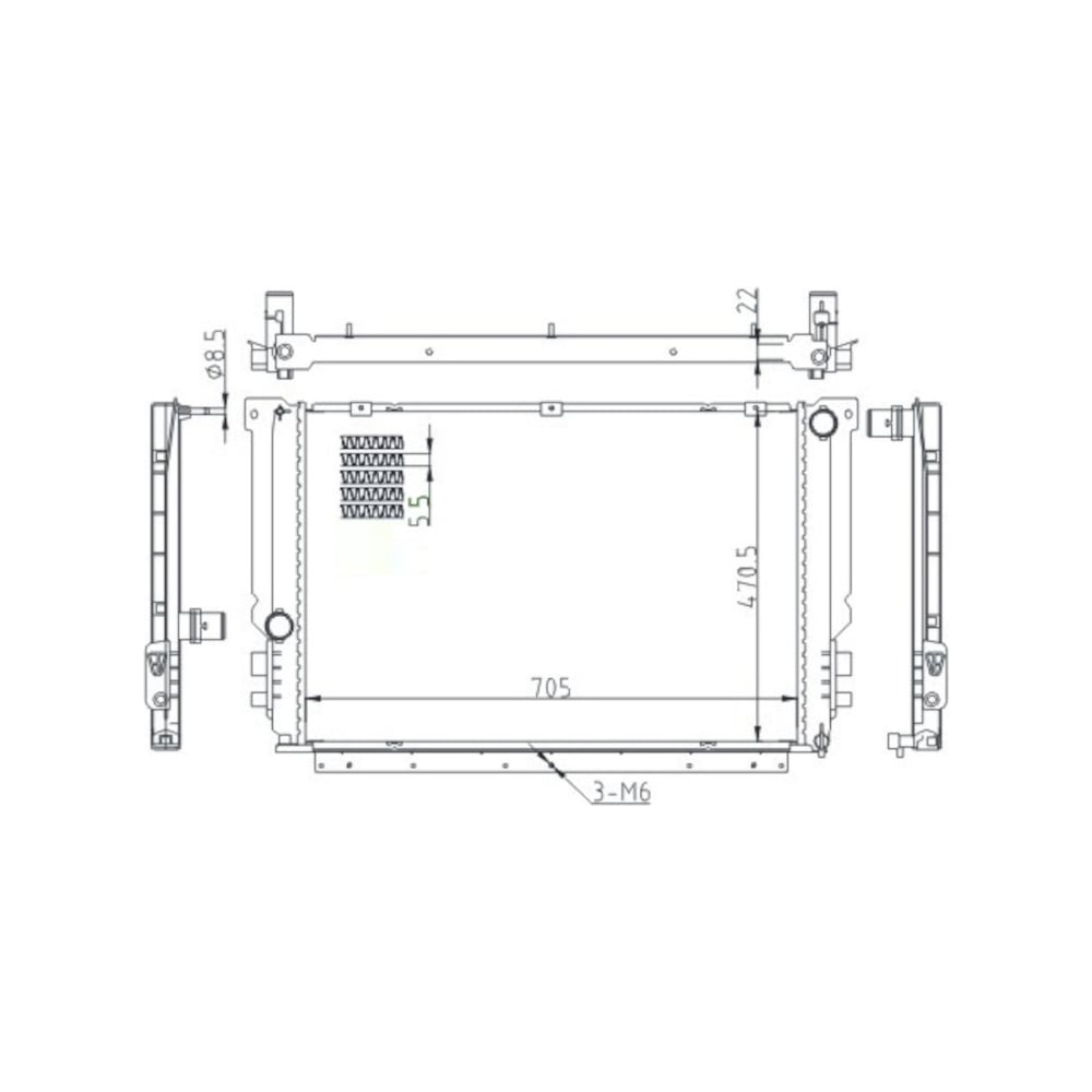 Радиатор охлаждения ГАЗель NEXT дв. А274 EvoTech 2.7 Евро-4 паяный Wonderful