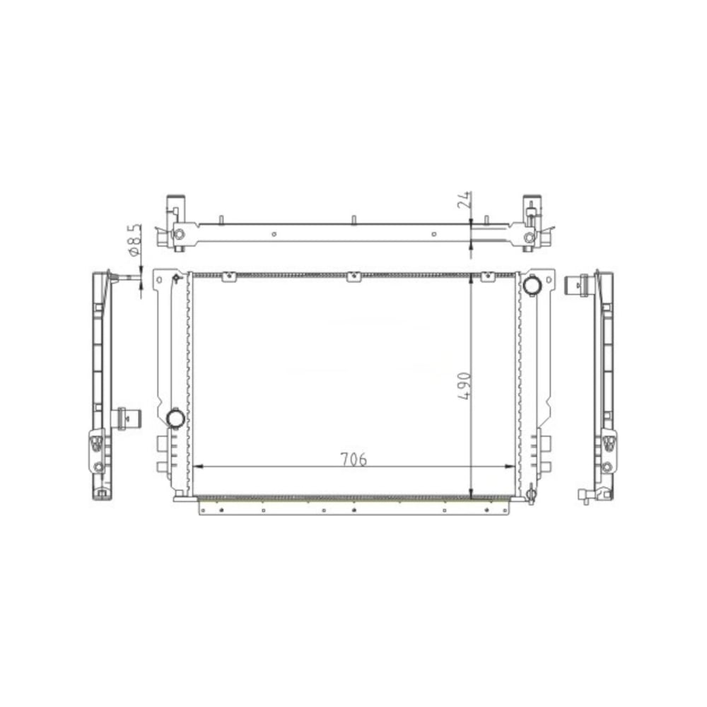 Радиатор охлаждения для а/м газель некст дв. evotech а21r23.1301010-20 тм wonderful 906216