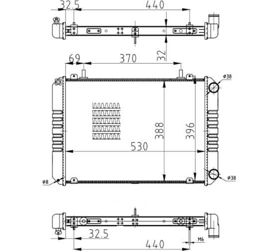 Радиатор охлаждения для а/м Газель Бизнес 33027 паяный 33027-1301010-10П дв. УМЗ ТМ WONDERFUL 905925 1