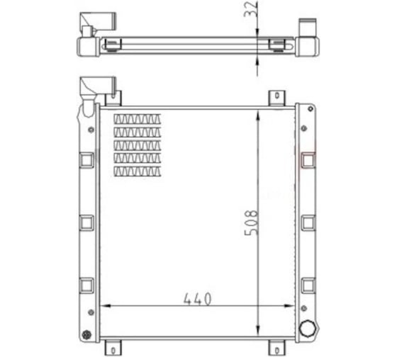 Радиатор охлаждения для а/м Газель Бизнес паяный дв. 2.8 Cummins 073-1301012П TM ТМ WONDERFUL 906170 1