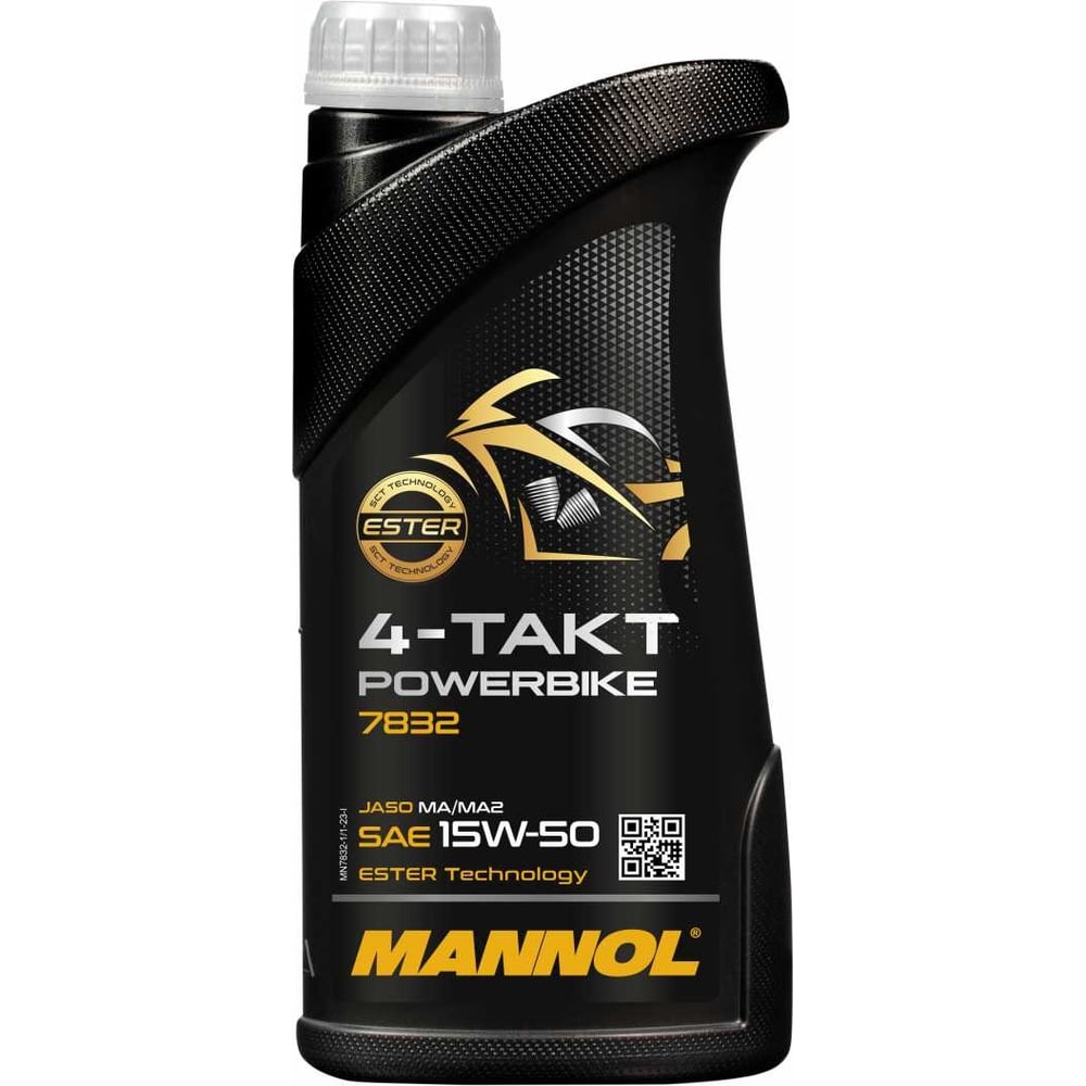 Синтетическое моторное масло 4-TAKT POWERBIKE 15W-50 1 л MANNOL 78321 ...