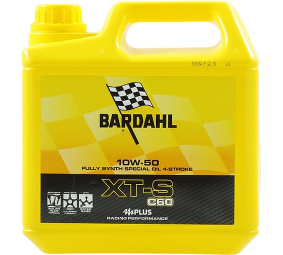 Масло моторное для 4-х тактных двигателей XT4S C60 10W-50 синтетическое 4 л BARDAHL 358049 1