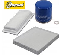 Комплект фильтров для ТО а/м Kia Rio 4/Hyundai Solaris 17- 1.4 (3шт с уплотн. сл. пробки) Riginal RGAFAI070