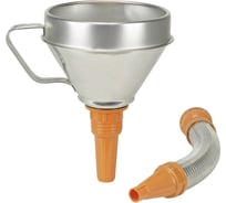 Воронка из белой жести (160 мм, 1.3 л, гибкий слив из металла) PRESSOL 02645