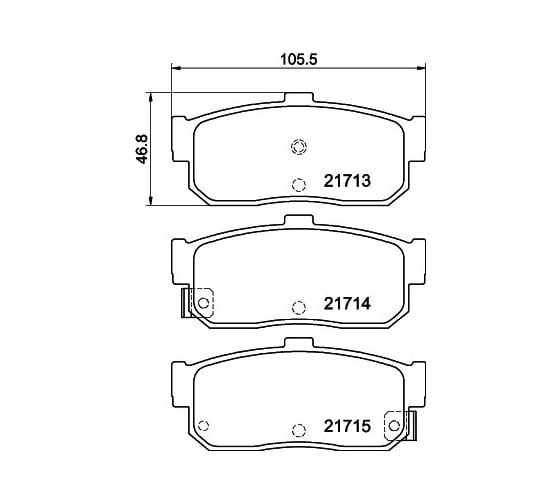 Колодки тормозные NAO задняя ось Hella 8DB 355 027-251