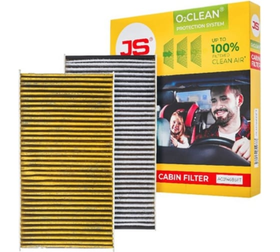 Фильтр салонный антибактериальный O2CLEAN JS Asakashi AC0146BSET-K