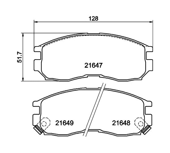 Колодки тормозные NAO передняя ось Hella 8DB 355 027-111