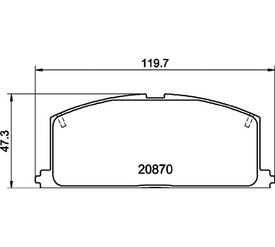 Колодки тормозные NAO передняя ось Hella 8DB 355 026-821