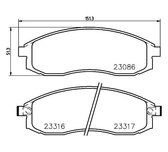 Колодки тормозные NAO передняя ось Hella 8DB 355 027-421