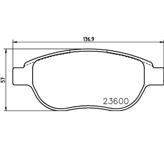 Колодки тормозные NAO передняя ось Hella 8DB 355 027-751