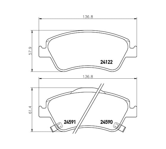 Колодки тормозные NAO передняя ось Hella 8DB 355 028-281