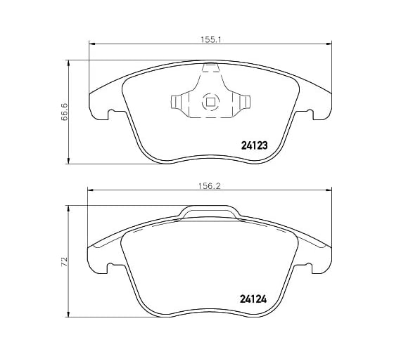 Колодки тормозные NAO передняя ось Hella 8DB 355 028-291
