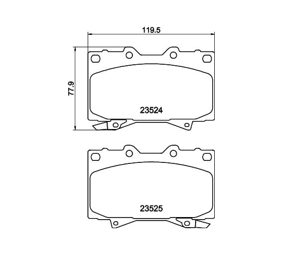 Колодки тормозные NAO передняя ось Hella 8DB 355 027-631
