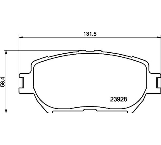 Колодки тормозные NAO передняя ось Hella 8DB 355 028-051