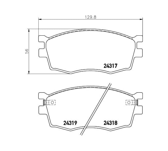 Колодки тормозные NAO передняя ось Hella 8DB 355 028-401