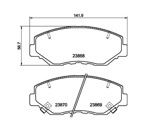 Колодки тормозные NAO передняя ось Hella 8DB 355 028-011