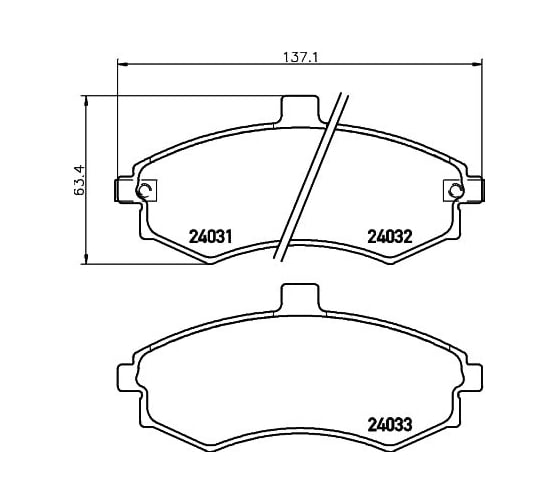 Колодки тормозные NAO передняя ось Hella 8DB 355 028-181