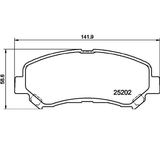 Колодки тормозные NAO передняя ось Hella 8DB 355 028-671