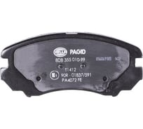 Колодки тормозные NAO передняя ось Hella 8DB 355 029-061