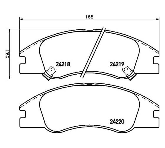 Колодки тормозные NAO передняя ось Hella 8DB 355 028-301
