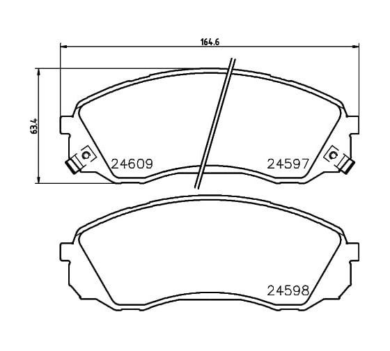 Колодки тормозные NAO передняя ось Hella 8DB 355 029-671