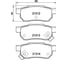 Колодки тормозные NAO задняя ось Hella 8DB 355 026-901 4