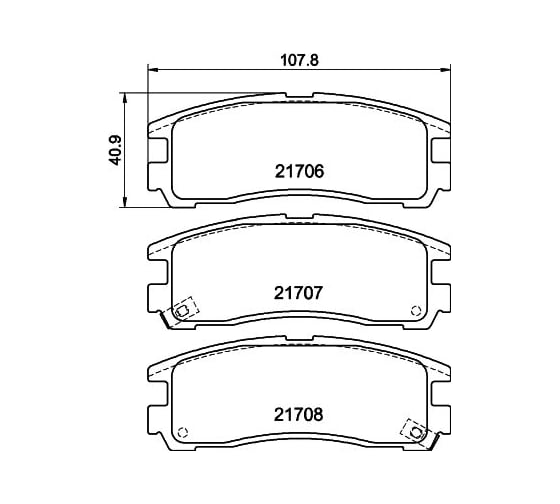 Колодки тормозные NAO задняя ось Hella 8DB 355 027-241