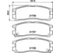 Колодки тормозные NAO задняя ось Hella 8DB 355 027-241 4