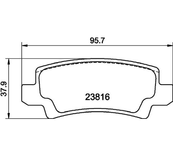 Колодки тормозные NAO задняя ось Hella 8DB 355 027-961