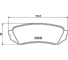 Колодки тормозные NAO задняя ось Hella 8DB 355 027-641 4
